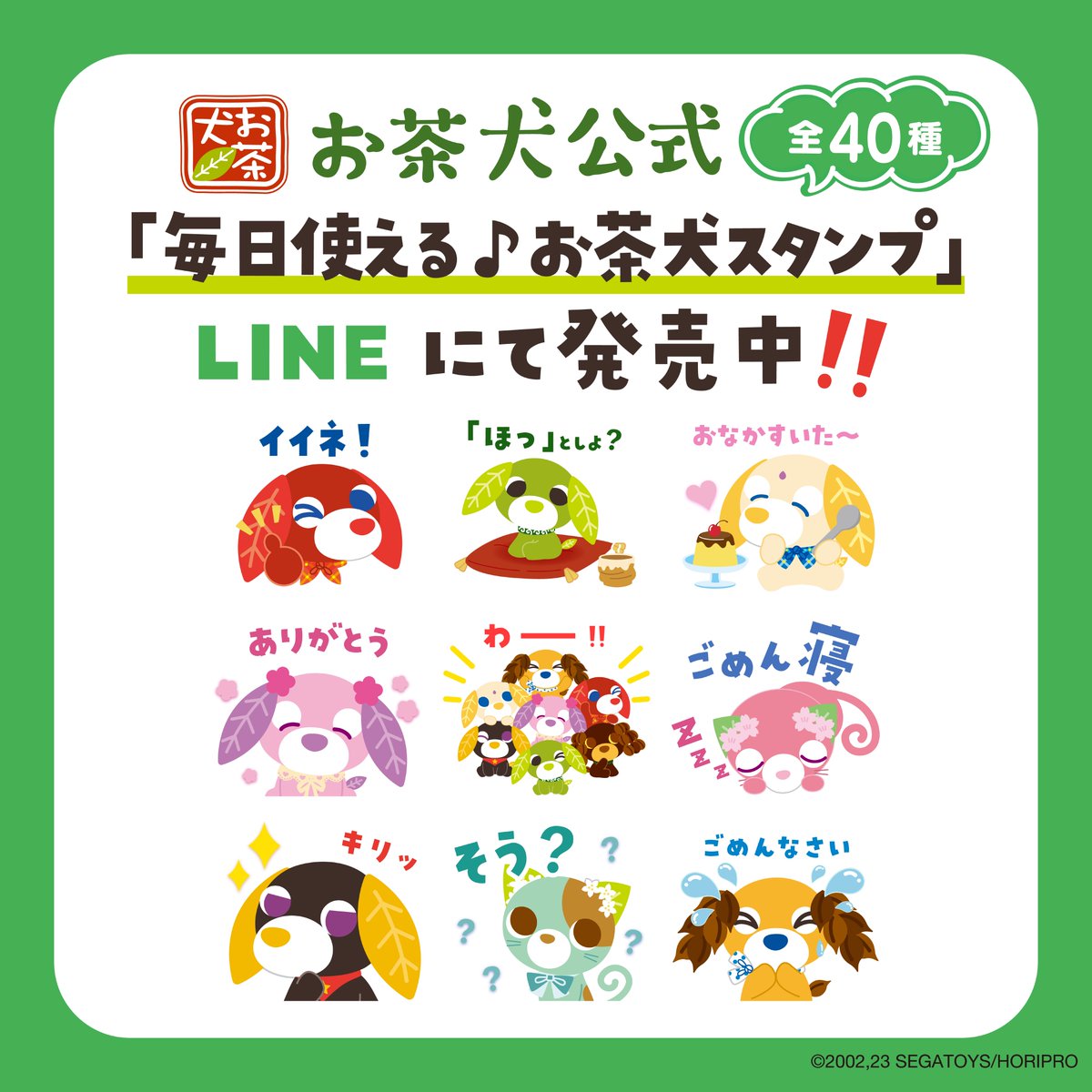 お茶犬LINEスタンプ 新作登場！